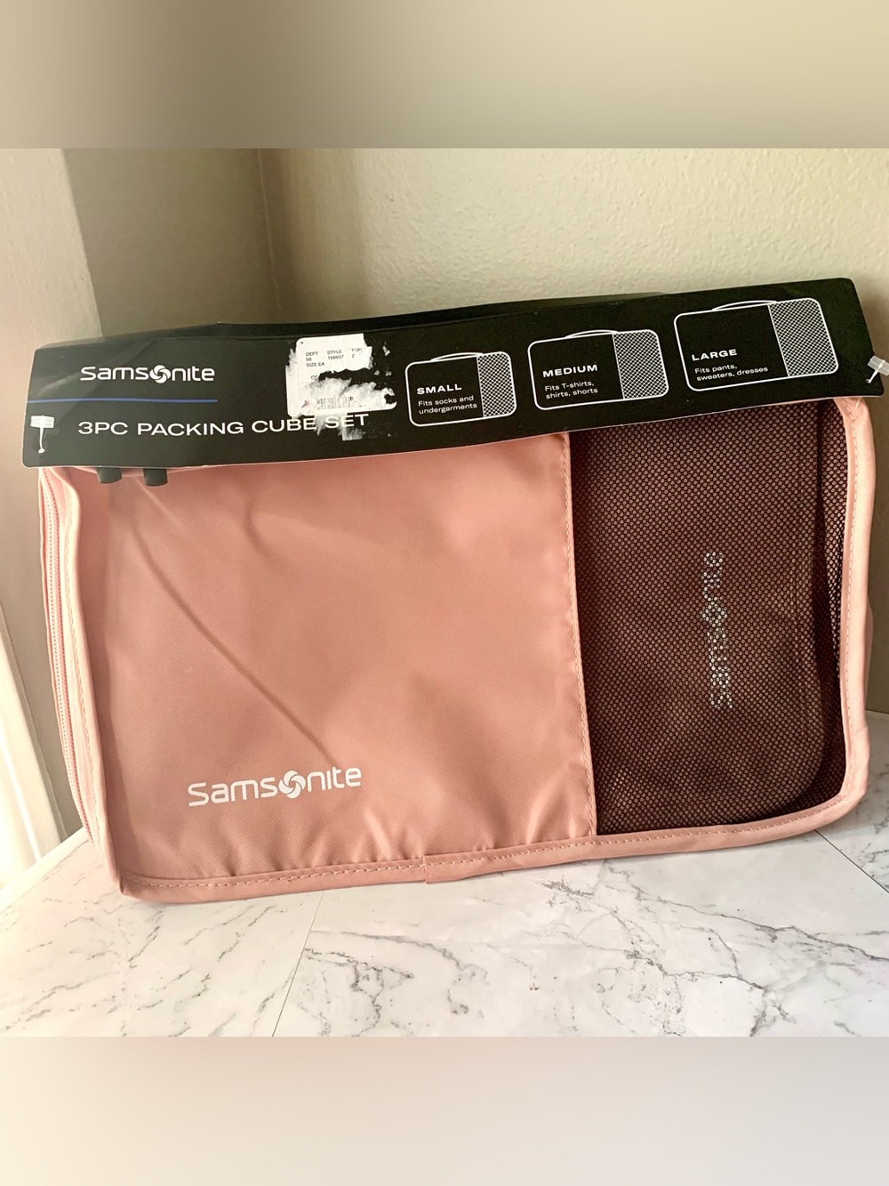 Samsonite 3 Piece Packing Cube Set Travel Carry On Organizer